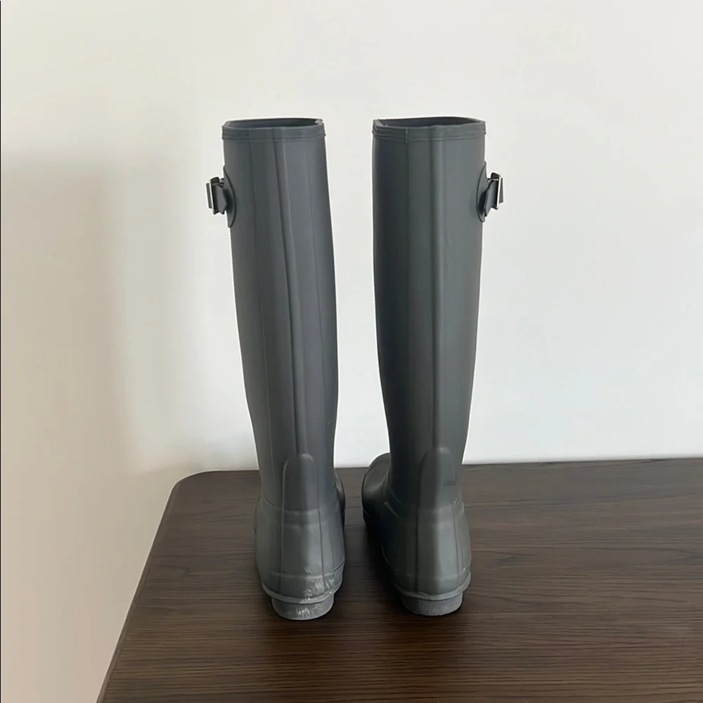 Hunter Boots tall charcoal gray - Picture 5 of 7